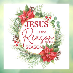 Autocollant Pour Fenêtre Jésus est la raison de la saison Noël