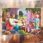 Autocollant Pour Fenêtre Jésus et enfants (Feuille 2)