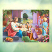 Autocollant Pour Fenêtre Jésus et enfants (Feuille 3)