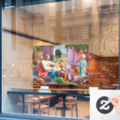 Autocollant Pour Fenêtre Jésus et enfants (Fenêtre de café)