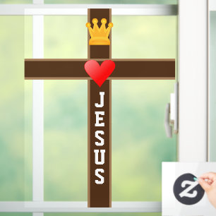 Autocollant Pour Fenêtre Jésus Roi d'Amour