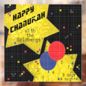 Autocollant Pour Fenêtre Jeu Hanoukka Sur Clôture De Fenêtre (Feuille 2)