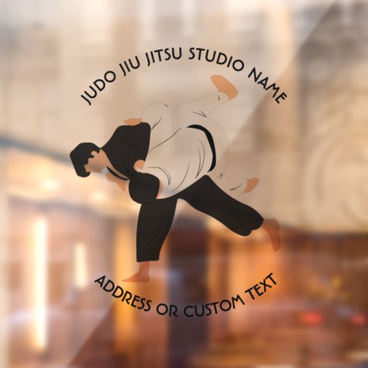 Autocollant Pour Fenêtre Jiu Jitsu Judo Martial Arts Studio (Feuille 2)