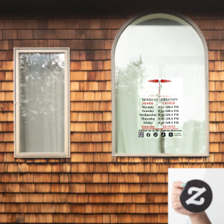 Autocollant Pour Fenêtre JML Communications Hours of Operation Window Cling