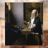 Autocollant Pour Fenêtre Johannes Vermeer - Femme tenant un équilibre (Feuille 2)