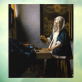 Autocollant Pour Fenêtre Johannes Vermeer - Femme tenant un équilibre (Feuille 3)