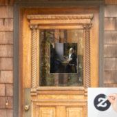 Autocollant Pour Fenêtre Johannes Vermeer - Femme tenant un équilibre (Porte d'accueil)