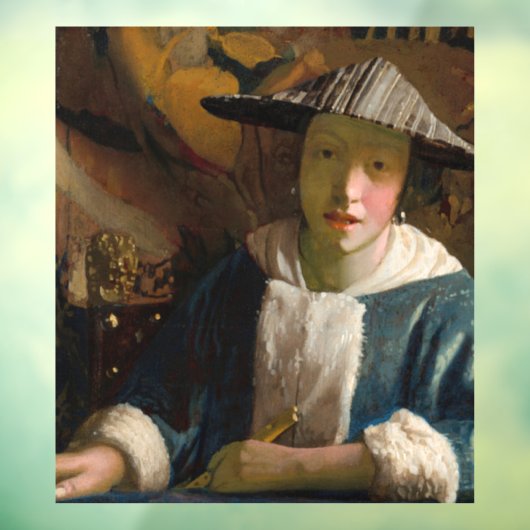 Autocollant Pour Fenêtre Johannes Vermeer - Fille avec une Flûte (Feuille 3)