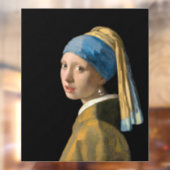 Autocollant Pour Fenêtre Johannes Vermeer - Fille avec une oreille perle (Feuille 2)