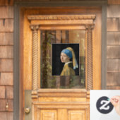 Autocollant Pour Fenêtre Johannes Vermeer - Fille avec une oreille perle (Porte d'accueil)