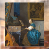 Autocollant Pour Fenêtre Johannes Vermeer - Lady assise à une virginale (Feuille 2)