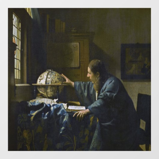 Autocollant Pour Fenêtre Johannes Vermeer - L'astronome (Feuille)