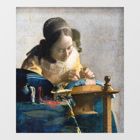 Autocollant Pour Fenêtre Johannes Vermeer - Le Lacemaker (Feuille)