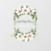 Autocollant Pour Fenêtre Joie élégante de Fêtes Florales pour Entreprises (Feuille)
