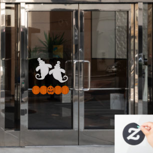 Autocollant Pour Fenêtre Joli Halloween Et Citrouille