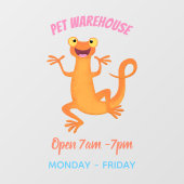 Autocollant Pour Fenêtre Joli triton orangé joyeux (Feuille)