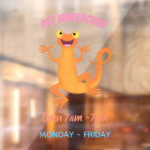 Autocollant Pour Fenêtre Joli triton orangé joyeux (Feuille 2)