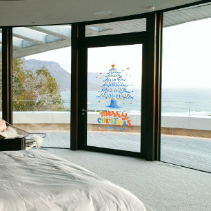 Autocollant Pour Fenêtre Jolie décoration de Noël Arbre de Noël