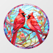 Autocollant Pour Fenêtre Jolies cardinales (Feuille)