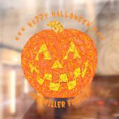 Autocollant Pour Fenêtre Jolly Jack-o'-lantern mignonne Bienvenue Amusants (Feuille 2)