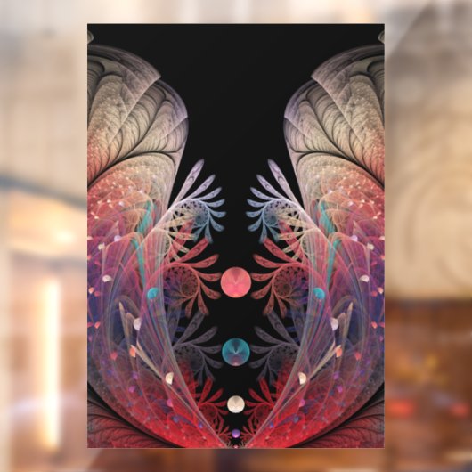 Autocollant Pour Fenêtre Jonglage Abstrait Art moderne Imaginaire fractal (Feuille 2)