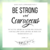 Autocollant Pour Fenêtre Josué 1:9 Soyez un chrétien fort et courageux (Feuille 3)