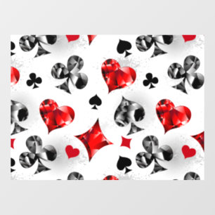 Autocollant Pour Fenêtre Joueur de poker Joueur de cartes de jouer costumes