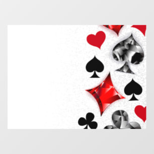 Autocollant Pour Fenêtre Joueur de poker Joueur de cartes de jouer costumes