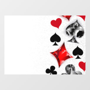 Autocollant Pour Fenêtre Joueur de poker Joueur de cartes de jouer costumes