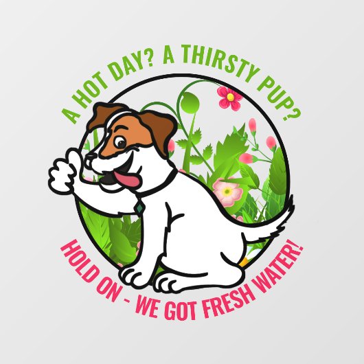 Autocollant Pour Fenêtre Jour chaud gentil et amical Eau fraîche Enseigne d (Feuille)