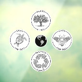 Autocollant Pour Fenêtre Jour des terres Sauvez la planète (Feuille 3)