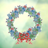 Autocollant Pour Fenêtre Jours de gingembre de couronne de Noël (Feuille 3)