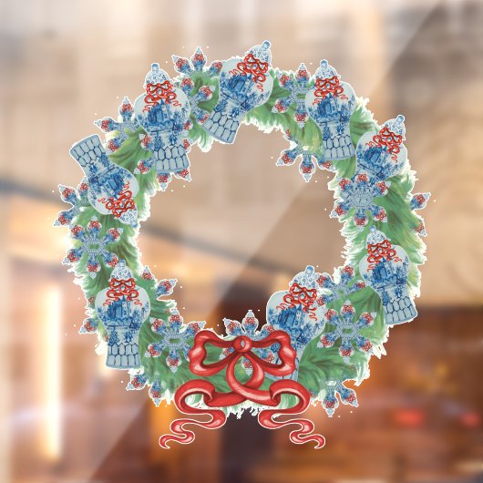 Autocollant Pour Fenêtre Jours de gingembre de couronne de Noël (Feuille 2)