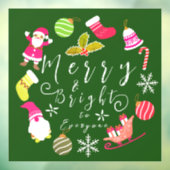 Autocollant Pour Fenêtre Joy Christmas Green (Feuille 3)