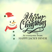 Autocollant Pour Fenêtre Joyeuse calligraphie de Noël et personnalisation d (Feuille 3)