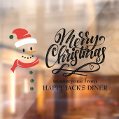 Autocollant Pour Fenêtre Joyeuse calligraphie de Noël et personnalisation d (Feuille 2)