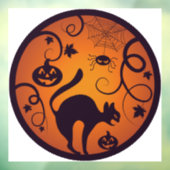 Autocollant Pour Fenêtre Joyeuse lanterne d'Halloween araignées et chauves- (Feuille 3)