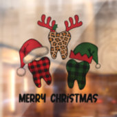 Autocollant Pour Fenêtre Joyeuses dents de Noël (Feuille 2)