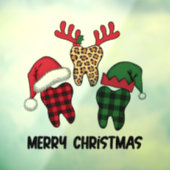 Autocollant Pour Fenêtre Joyeuses dents de Noël (Feuille 3)