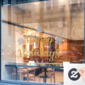Autocollant Pour Fenêtre Joyeuses fêtes (Fenêtre de café)