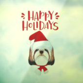Autocollant Pour Fenêtre Joyeuses fêtes - Noël Chiite Tzu mignon (Feuille 3)