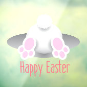 Autocollant Pour Fenêtre Joyeuses Pâques Queue de Lapin Mignon (Feuille 3)