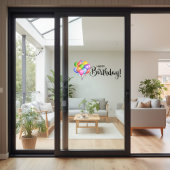 Autocollant Pour Fenêtre Joyeux Anniversaire Ballons Cling