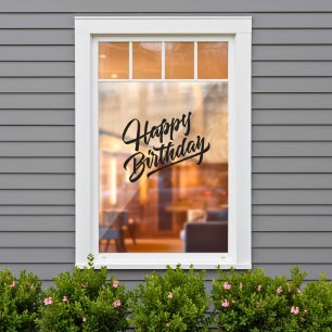 Autocollant Pour Fenêtre Joyeux Anniversaire Cling