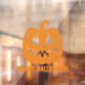 Autocollant Pour Fenêtre Joyeux citrouille orange halloween (Feuille 2)
