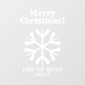 Autocollant Pour Fenêtre Joyeux graphisme de Noël (Feuille)