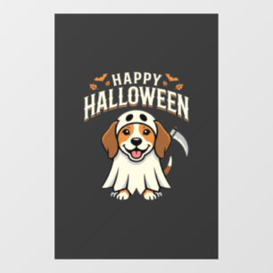 Autocollant Pour Fenêtre Joyeux Halloween Beagle Chien Design_1