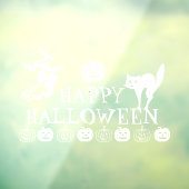 Autocollant Pour Fenêtre Joyeux Halloween blanc éffrayant décor mignon Mais (Feuille 3)