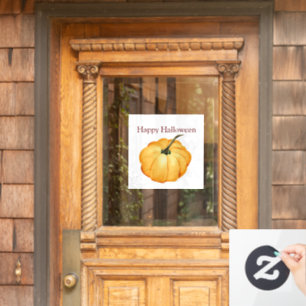 Autocollant Pour Fenêtre Joyeux Halloween citrouille orange mignon