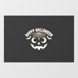 Autocollant Pour Fenêtre Joyeux Halloween Citrouille Visage Design_1